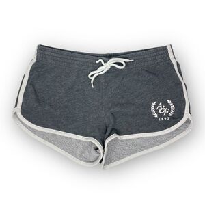 Abercrombie & Fitch Gray Y2K White Ringer Jersey Shorty Shorts A&F Women's Small